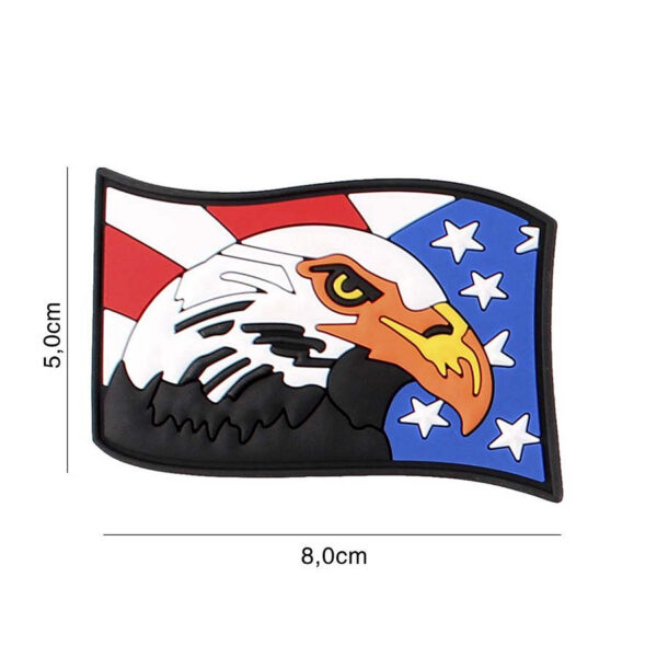 444130 7204 99 01 <p>Voeg een stoere uitstraling toe aan je uitrusting met het 3D PVC embleem USA eagle #5113. Dit hoogwaardige embleem is voorzien van een stevige klittenbandsluiting aan de achterzijde, waardoor je het eenvoudig kunt bevestigen op jassen, rugtassen of andere uitrusting. Perfect voor outdoor-enthousiastelingen en militaire fans die hun persoonlijke stijl willen uitdragen. Dit embleem is niet alleen een eye-catcher, maar ook een symbool van trots en avontuur.</p>