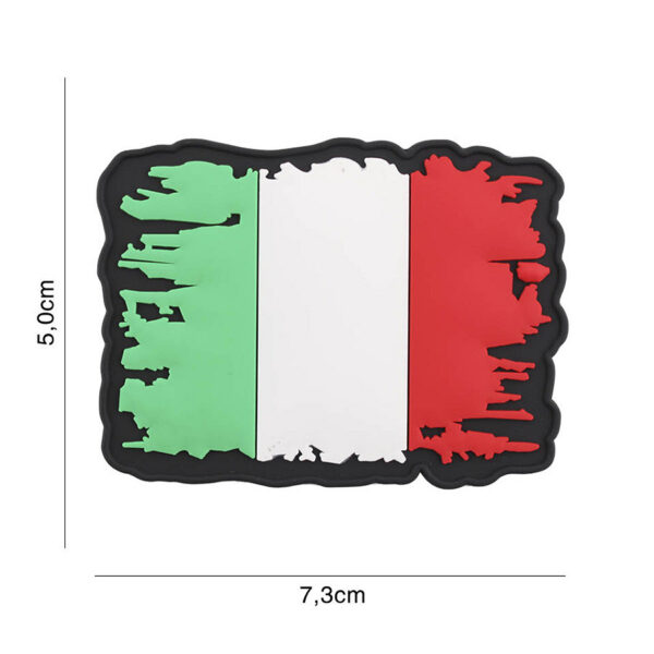 444130 7274 99 01 <p>Voeg een stukje Italiaanse flair toe aan je uitrusting met het 3D PVC Embleem Italië vintage #7109. Dit hoogwaardige embleem is vervaardigd van duurzaam PVC en voorzien van een praktische klittenbandsluiting aan de achterzijde, waardoor het eenvoudig te bevestigen is op kleding of gear. Perfect voor de liefhebber van outdoor avonturen of militaire stijl, dit embleem is een must-have voor elke verzamelaar.</p>