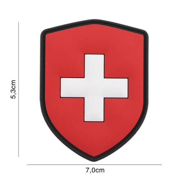 444130 7284 99 01 <p>Het embleem 3D PVC Zwitserland schild #2051 is een stijlvol en herkenbaar accessoire voor elke outdoor- of militaire uitrusting. Gemaakt van duurzaam PVC en voorzien van klittenband aan de achterzijde, kan dit embleem eenvoudig bevestigd worden aan kleding of uitrusting. Met zijn opvallende design en hoogwaardige afwerking voegt het een unieke touch toe aan jouw gear. Perfect voor fans van de Zwitserse cultuur of als een praktische toevoeging aan je collectie.</p>