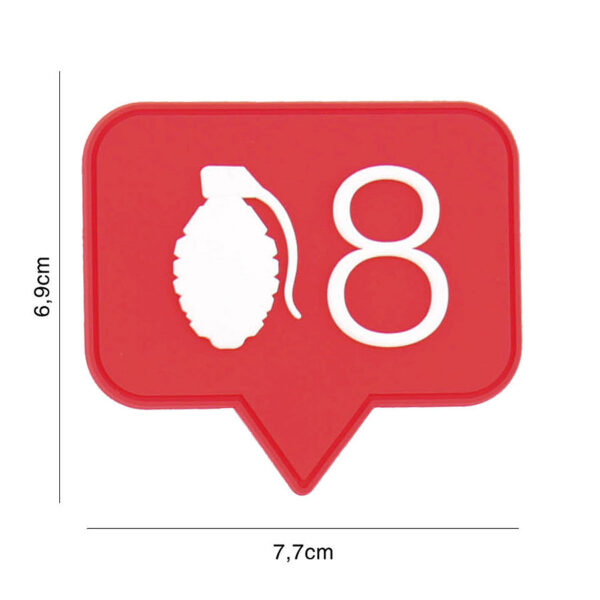 444130 7297 99 01 <p>Ontdek het Embleem 3D PVC Grenade 8 #9101, een stoer en veelzijdig embleem dat perfect is voor elke outdoor- of militaire uitrusting. Dit duurzame PVC-embleem is voorzien van een praktische klittenband aan de achterzijde, waardoor je het eenvoudig kunt bevestigen op jassen, rugzakken of andere uitrusting. Voeg een unieke touch toe aan je gear met dit opvallende en hoogwaardige embleem.</p>