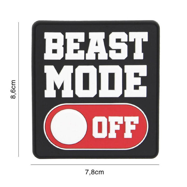 444130 7301 99 01 <p>Ontdek het Embleem 3D PVC Beast mode off #9105, een stoer en veelzijdig embleem dat perfect is voor elke outdoor- of militaire uitrusting. Dit duurzame PVC-embleem is voorzien van een klittenband aan de achterzijde, waardoor het eenvoudig te bevestigen en te verwijderen is. Geef je gear een unieke uitstraling met dit opvallende embleem dat de krachtige 'Beast mode'-mentaliteit belichaamt. Ideaal voor fans van tactische uitrusting en outdoor activiteiten.</p>