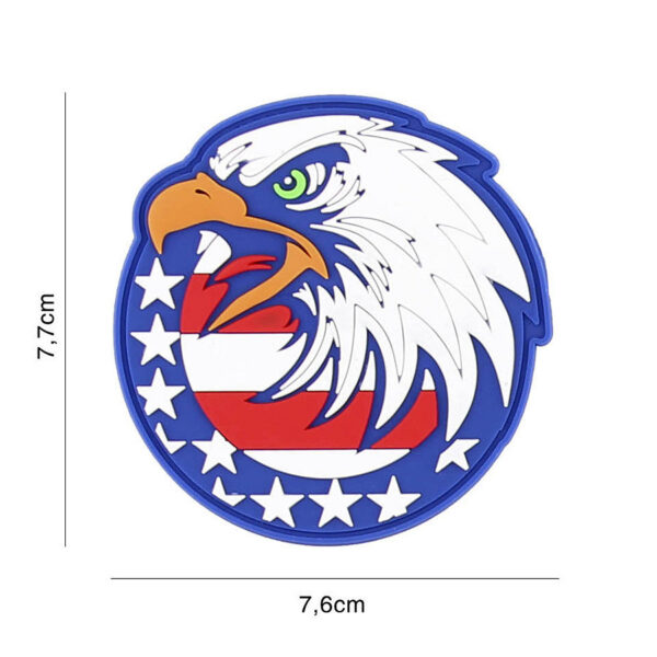 444130 7304 99 01 <p>Het 3D PVC Embleem van de Amerikaanse adelaar (#9108) is een robuust en stijlvol accessoire voor elke militaire of outdoor uitrusting. Met een handige klittenband aan de achterzijde is dit embleem eenvoudig te bevestigen op jassen, rugzakken of andere uitrusting. Dit embleem voegt niet alleen een uniek design toe, maar ook een stukje patriotisme aan uw gear. Perfect voor verzamelaars en liefhebbers van militaire stijl!</p>