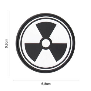 Embleem 3D PVC Nuclear wit #2116