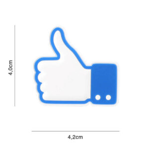 Embleem 3D PVC Like/don't like blauw #8124
