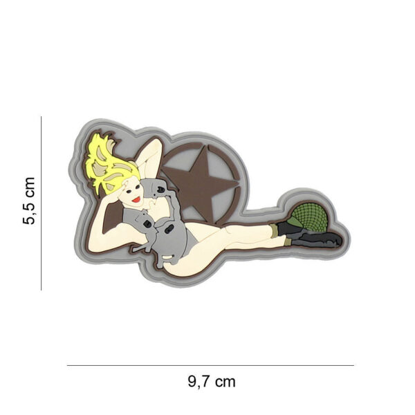 444130 7387 99 01 <p>Ontdek het unieke Embleem 3D PVC Pinup girl laying #8141, perfect voor het personaliseren van je uitrusting. Dit hoogwaardige PVC-embleem is voorzien van klittenband aan de achterzijde, waardoor het eenvoudig aan te brengen en te verwijderen is. Met zijn opvallende ontwerp voegt dit embleem een speelse touch toe aan elk kledingstuk of accessoire. Ideaal voor liefhebbers van militaire en outdoor uitrusting die zich willen onderscheiden. Voeg dit embleem toe aan je collectie en laat je stijl spreken!</p>