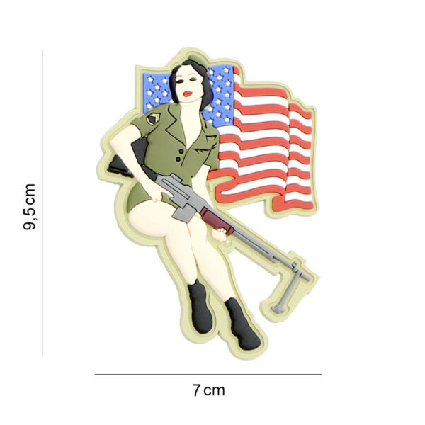 444130 7388 99 01 <p>Voeg een unieke flair toe aan je uitrusting met het Embleem 3D PVC Pinup girl BAR #8076. Dit hoogwaardige embleem is vervaardigd uit duurzaam PVC en beschikt over een praktische klittenbandsluiting aan de achterzijde, waardoor je het eenvoudig kunt bevestigen op kleding, tassen of andere uitrusting. Met zijn opvallende pinup ontwerp is dit embleem niet alleen een opvallende accessoire, maar ook een uitstekende manier om je persoonlijke stijl te uiten. Perfect voor zowel militaire als outdoor liefhebbers.</p>
