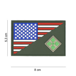 Embleem 3D PVC 4th Infantry halve vlag #19064