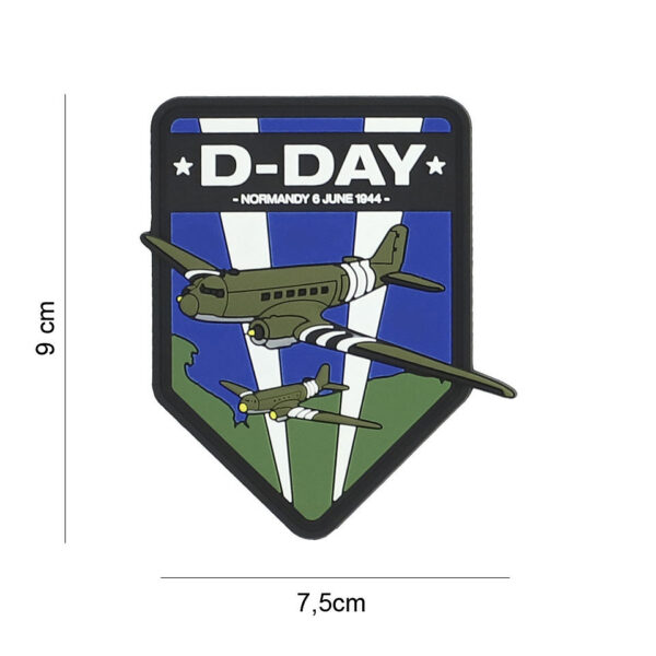 444130 7400 99 01 <p>Het 3D PVC D-Day C-47 schild #7093 is een uniek embleem dat perfect is voor elke outdoor- of militaire uitrusting. Dit hoogwaardige embleem is vervaardigd van duurzaam PVC en beschikt over een handige klittenband achterzijde, waardoor het eenvoudig op kleding of uitrusting te bevestigen is. Voeg een vleugje geschiedenis en stijl toe aan je collectie met dit iconische schild, dat een eerbetoon is aan de D-Day operaties.</p>