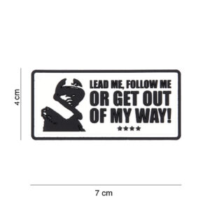 Embleem 3D PVC Lead me, follow me wit #8069