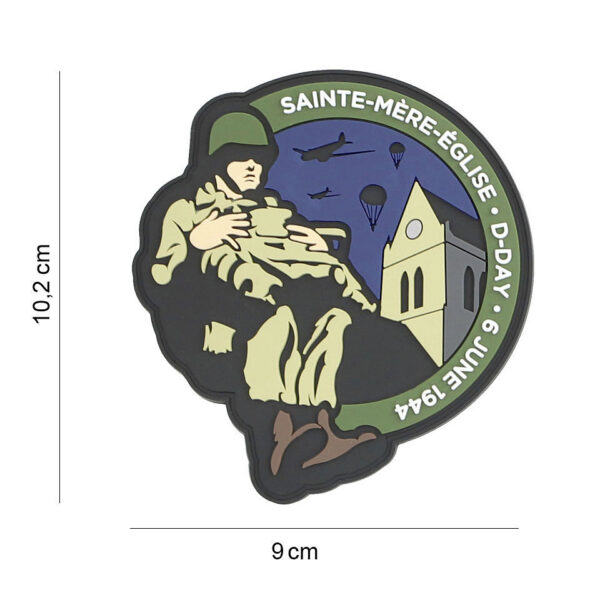 444130 7407 99 01 <p>Het 3D PVC embleem Paratrooper St Mere #8073 is een hoogwaardig, duurzaam embleem met een praktische klittenband achterzijde voor eenvoudige bevestiging. Dit embleem is perfect voor het personaliseren van uw militaire of outdoor uitrusting en voegt een stoere uitstraling toe aan uw gear. Met zijn gedetailleerde ontwerp is het een must-have voor elke paratrooper of liefhebber van militaire accessoires.</p>