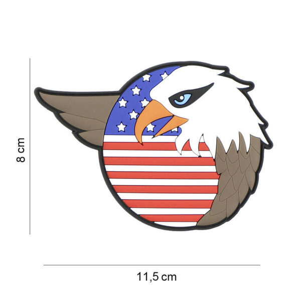 444130 7453 99 01 <p>Ontdek het 3D PVC embleem Stars & Stripes met een indrukwekkende adelaar, SKU #8142. Dit hoogwaardige embleem is vervaardigd uit duurzaam PVC en is voorzien van een praktische klittenband achterzijde, waardoor het eenvoudig op verschillende oppervlakken te bevestigen is. Perfect voor het personaliseren van kleding, rugzakken of andere uitrusting. Voeg een vleugje patriotisme toe aan je outdoor gear met dit unieke embleem!</p>