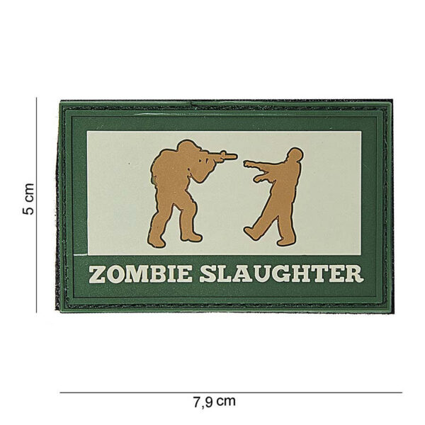 444140 3745 99 01 <p>Breng je outfit naar een hoger niveau met het 3D PVC Embleem 'Zombie Slaughter' #10046. Dit unieke embleem is vervaardigd van hoogwaardig PVC en beschikt over een handige klittenbandsluiting aan de achterzijde, waardoor het eenvoudig is aan te brengen op kleding, tassen of andere uitrusting. Perfect voor de avontuurlijke geest die houdt van een stoere uitstraling. Voeg een vleugje persoonlijkheid toe aan je gear met dit opvallende embleem!</p>