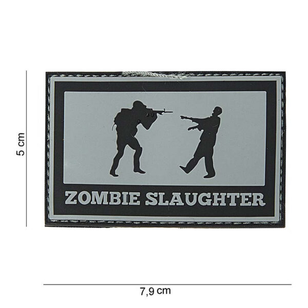 444140 3746 99 01 <p>Voeg een unieke touch toe aan je gear met het Embleem 3D PVC Zombie Slaughter rechthoek #10048. Dit opvallende embleem is vervaardigd van hoogwaardig PVC en is voorzien van klittenband aan de achterzijde, waardoor het eenvoudig te bevestigen is op kleding of uitrusting. Perfect voor outdoor avonturen of om je persoonlijke stijl te accentueren. Laat je zien als een echte zombie-jager!</p>