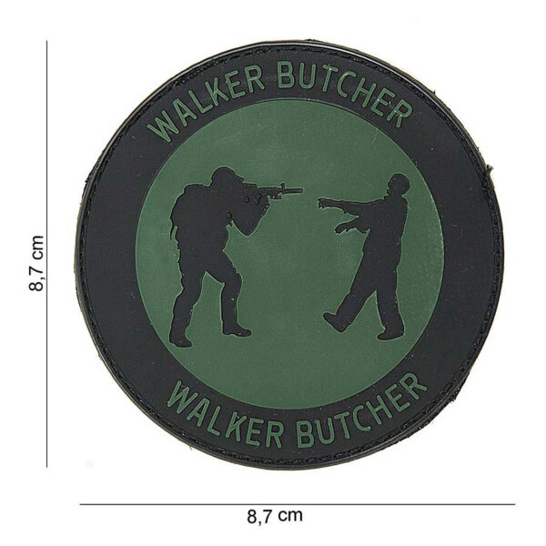 444140 3750 99 01 <p>Het 3D PVC embleem 'Walker butcher' #10077 is een stoer en veelzijdig accessoire voor jouw militaire en outdoor uitrusting. Dit duurzame embleem is voorzien van klittenband aan de achterzijde, waardoor het eenvoudig te bevestigen is op kleding, rugzakken of andere uitrusting. Laat zien wie je bent en voeg een unieke touch toe aan je outfit met dit opvallende embleem.</p>