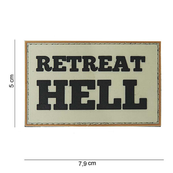 444180 3738 99 01 <p>Ontdek het Embleem 3D PVC Retreat Hell #10059, een robuust en stijlvol embleem dat perfect is voor jouw militaire of outdoor uitrusting. Dit hoogwaardige PVC-embleem is voorzien van een handige klittenbandsluiting aan de achterzijde, zodat je het eenvoudig kunt bevestigen op jassen, tassen of andere gear. Met zijn opvallende ontwerp is dit embleem niet alleen functioneel, maar ook een echte eyecatcher voor elke avonturier.</p>