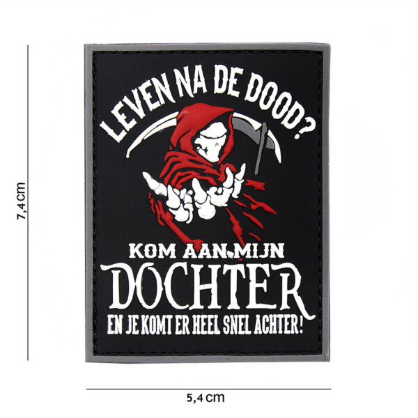 444180 4096 99 01 <p>Ontdek het unieke Embleem 3D PVC Leven na de dood (#20077), een stijlvol en robuust embleem dat perfect is voor elke militaire of outdoor uitrusting. Gemaakt van hoogwaardig PVC en voorzien van een praktische klittenband achterzijde, kun je dit embleem eenvoudig bevestigen aan je kleding of uitrusting. Dit embleem voegt niet alleen karakter toe aan je gear, maar laat ook jouw persoonlijke stijl zien. Ideaal voor de avontuurlijke geest die houdt van kwaliteit en originaliteit.</p>
