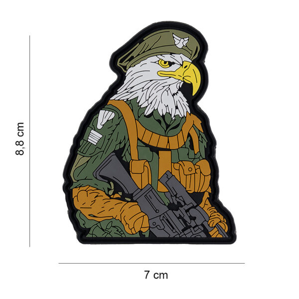 444190 7499 99 01 <p>Ontdek het unieke Embleem 3D PVC Dangerous Eagle #14024, een must-have voor elke militaire en outdoor liefhebber. Dit hoogwaardige embleem is vervaardigd uit duurzaam PVC en is voorzien van klittenband aan de achterzijde, wat zorgt voor eenvoudige bevestiging aan kleding of uitrusting. Voeg een stoere en gedurfde uitstraling toe aan je gear met dit opvallende ontwerp dat de kracht en majesteit van de adelaar symboliseert.</p>