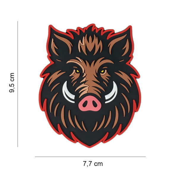 444190 7579 99 01 <p>Ontdek het 3D PVC embleem van een wild zwijn (#8007), perfect voor het personaliseren van je militaire of outdoor uitrusting. Dit hoogwaardige embleem is voorzien van klittenband aan de achterzijde, waardoor het eenvoudig te bevestigen is op jassen, rugzakken of andere textiel. Met zijn gedetailleerde ontwerp voegt het een stoere uitstraling toe aan je outfit, of je nu in het veld bent of gewoon je passie voor de natuur wilt tonen.</p>