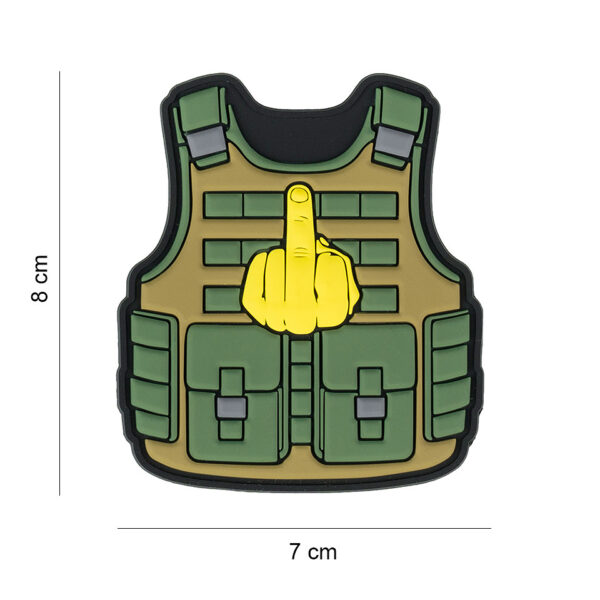444190 7595 99 01 <p>Dit opvallende 3D PVC embleem met de tekst 'Fuck you' is perfect voor op je tactische vest. Het embleem heeft een klittenband aan de achterzijde, waardoor je het eenvoudig kunt bevestigen en verwisselen. Met zijn stoere uitstraling voegt dit embleem een unieke touch toe aan je militaire of outdoor uitrusting. Ideaal voor wie zich wil onderscheiden en een statement wil maken tijdens zijn avonturen.</p>