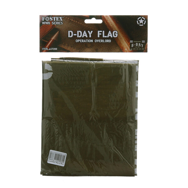 447230 75 02 Breng een eerbetoon aan de historische D-Day met onze vlag van 100% polyester. Met een afmeting van 1 x 1,5 meter is deze vlag perfect voor herdenkingen, evenementen of als decoratie in huis. Verkrijgbaar in diverse kleuren, maakt deze vlag een krachtige statement en viert de moed van de soldaten tijdens de Operatie Overlord. Een onmisbaar stuk voor elke geschiedenisliefhebber of militaire verzamelaar.