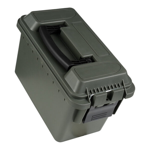 465202 11 06 1 <p>De Plastic Munitie Box .50 Cal is de ideale oplossing voor het veilig en georganiseerd opslaan van je airsoft uitrusting, munitie, visspullen, elektronica en camera accessoires. Met een veelzijdig en duurzaam ontwerp, vervaardigd uit een sterke kunststof mix, biedt deze box een stevig handvat en een deksel met afdichting voor optimale bescherming. Het stapelbare ontwerp maakt het eenvoudig om meerdere boxen te bewaren, terwijl de afmetingen van 35,6 x 19,4 x 22,4 cm perfect zijn voor elk avontuur.</p>