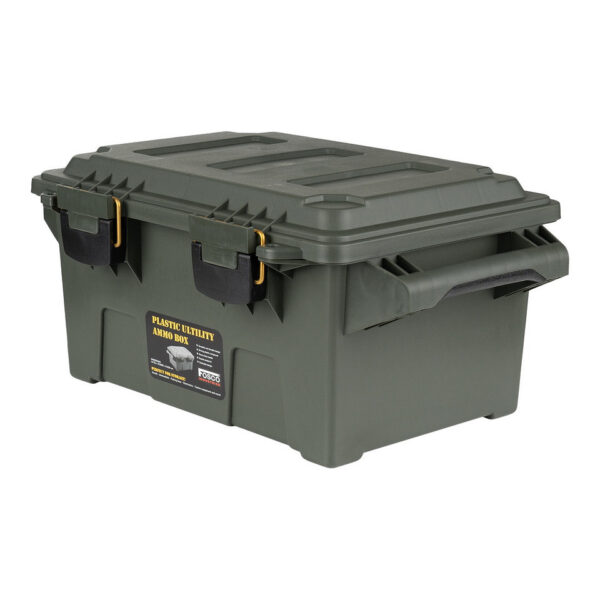 465204 11 03 1 <p>De Plastic Munitie/Utility Box Compact is de perfecte oplossing voor het veilig en georganiseerd opslaan van je airsoft uitrusting, munitie, visspullen, elektronica en camera accessoires. Met een veelzijdig en duurzaam ontwerp, gemaakt van sterke kunststof, biedt deze box een stevig handvat en een deksel met afdichting voor optimale bescherming. Dankzij het stapelbare ontwerp bespaar je ruimte en blijft alles netjes op orde. Afmetingen: 46,7 cm lang, 30,8 cm breed en 21,0 cm hoog.</p>