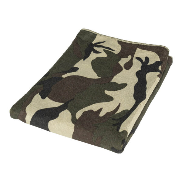 469024 51 01 De microvezel camouflage handdoek van 100 x 50 cm is de perfecte metgezel voor al je outdoor avonturen. Gemaakt van een hoogwaardige mix van polyester en polyamide is deze handdoek sneldrogend, lichtgewicht en zeer absorberend. Dankzij het compacte formaat en de meegeleverde opbergcase met ventilatiegaatjes is hij eenvoudig mee te nemen. Ideaal voor sport, reizen of andere buitenactiviteiten.