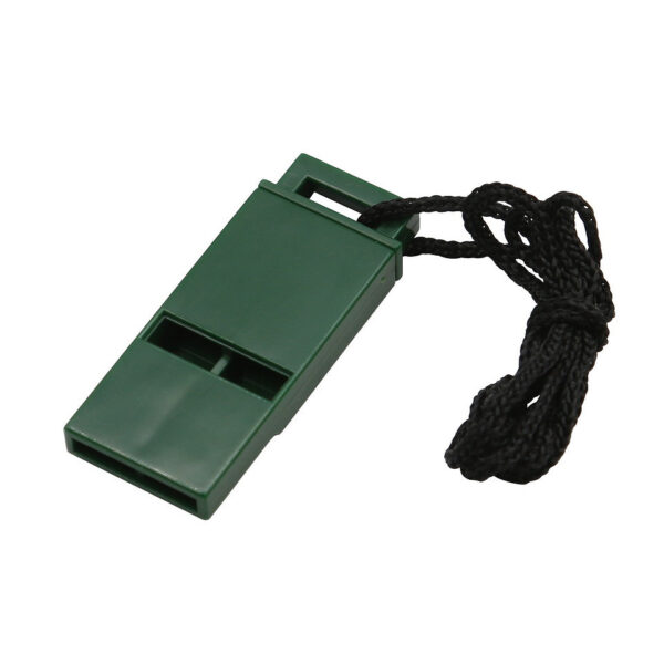 469107 11 01 De Fosco Pealess fluit is een onmisbare metgezel voor elke outdoorliefhebber. Deze betrouwbare signaalfluit werkt perfect zonder balletje, wat zorgt voor optimale functionaliteit onder alle weersomstandigheden. Of je nu gaat wandelen, kamperen, sporten of jezelf in een noodsituatie bevindt, met het compacte en lichtgewicht ontwerp heb je altijd een betrouwbaar signaal bij de hand. Verkrijgbaar in groen, is deze fluit een praktische keuze voor elke avontuurlijke activiteit.